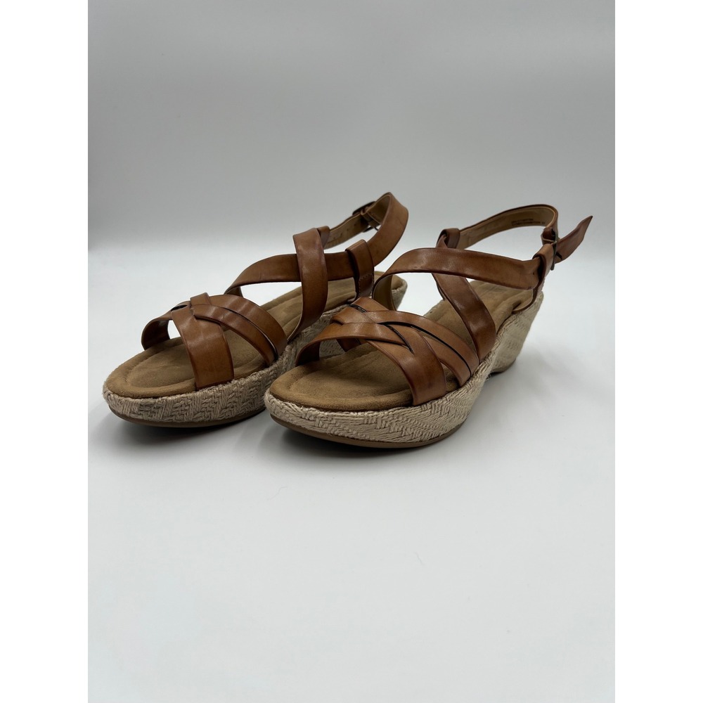 Cliffs by White Mountain Ambition Brown Wedge Sandals Size 9M C13937Z